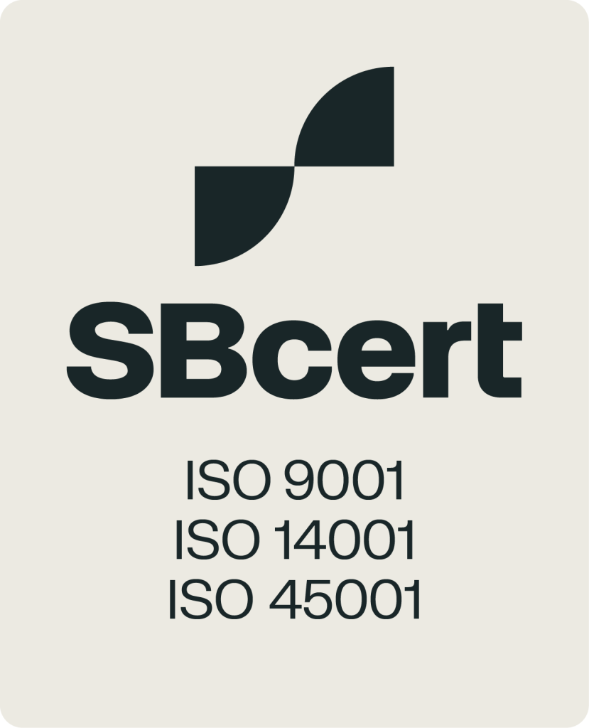 A square with ISO certifications