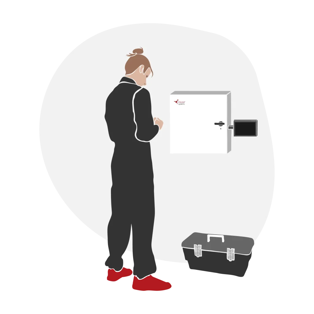 A man working in the field with his tools
