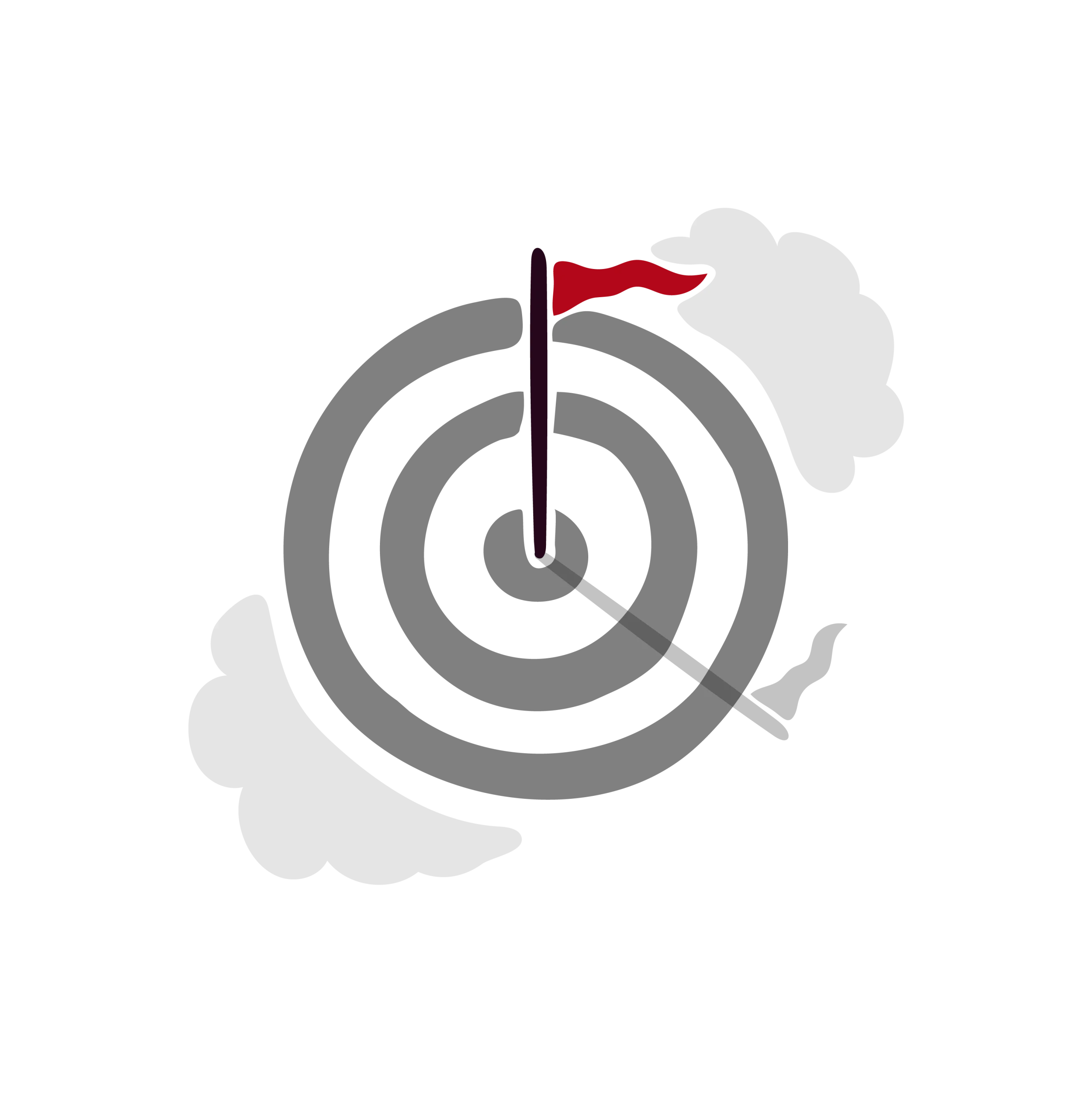 A flag centered of target